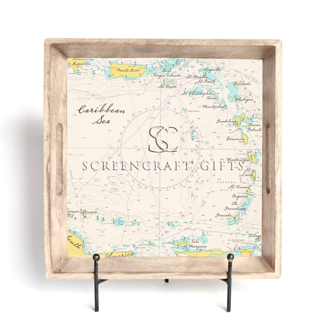 The Caribbean Sea- Wood Serving Tray