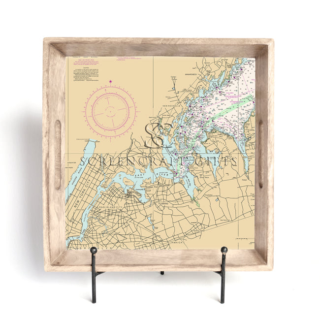 North West Long Island, NY  - Wood Serving Tray