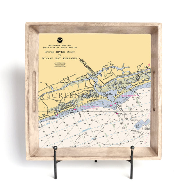 Little River Inlet, SC- Wood Serving Tray