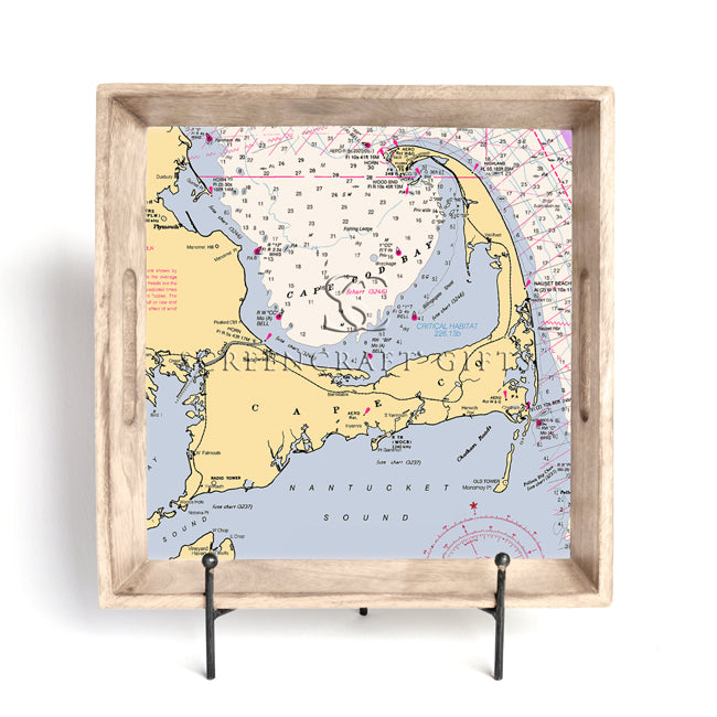 Cape Cod, MA - Wood Serving Tray