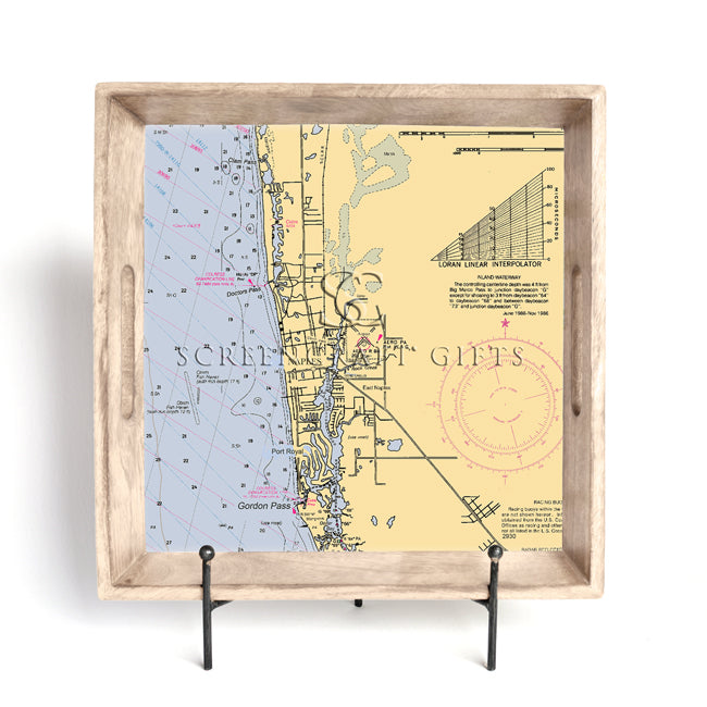 Naples, FL- Wood Serving Tray