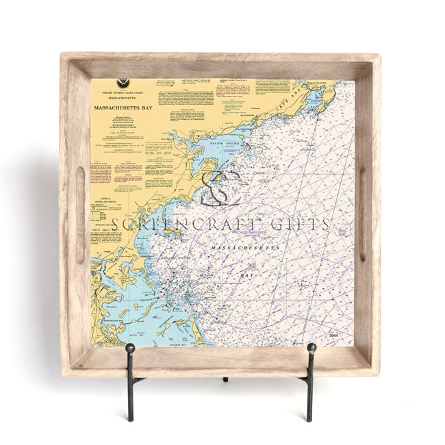 Massachusetts Bay - Wood Serving Tray
