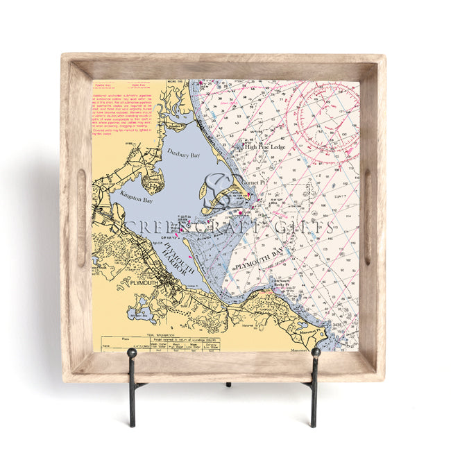 Plymouth, MA- Wood Serving Tray