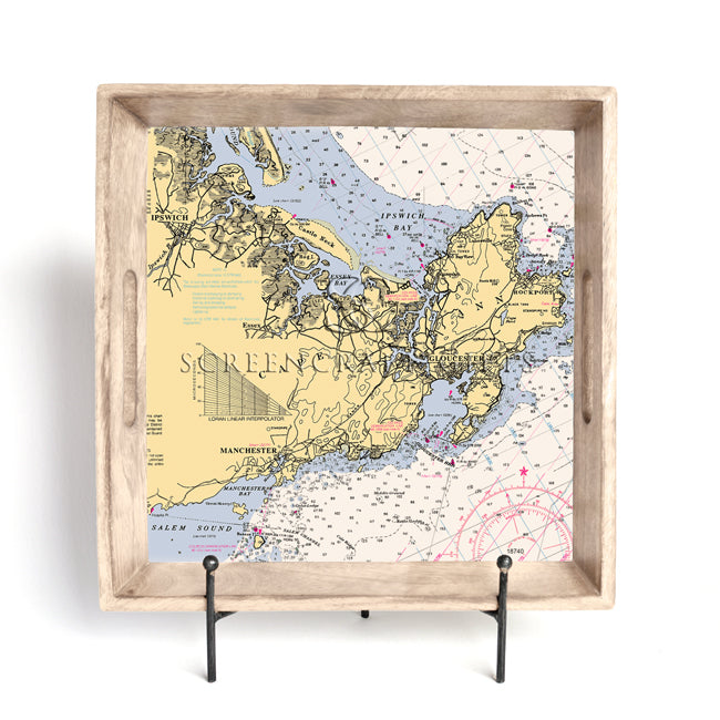 Cape Ann, MA - Wood Serving Tray