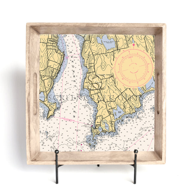 Little Compton, RI - Wood Serving Tray