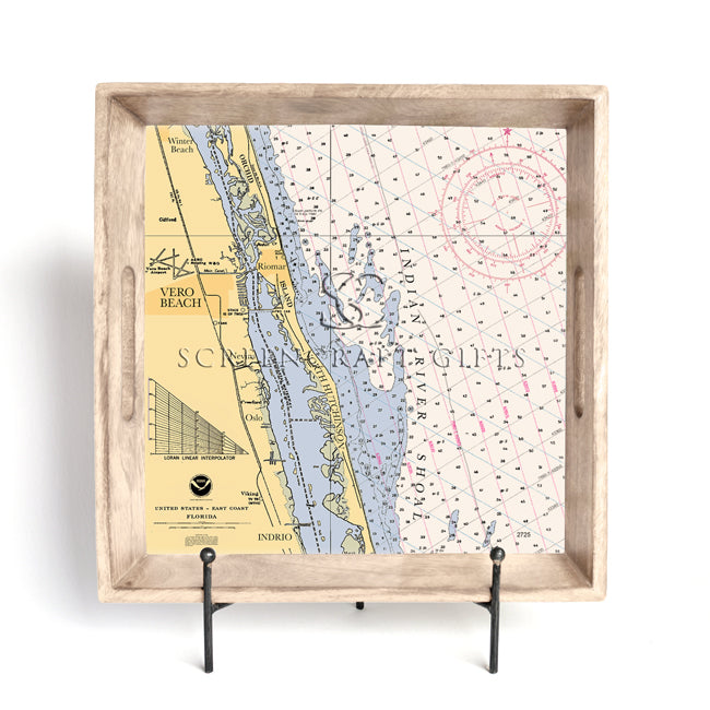 Vero Beach, FL - Wood Serving Tray