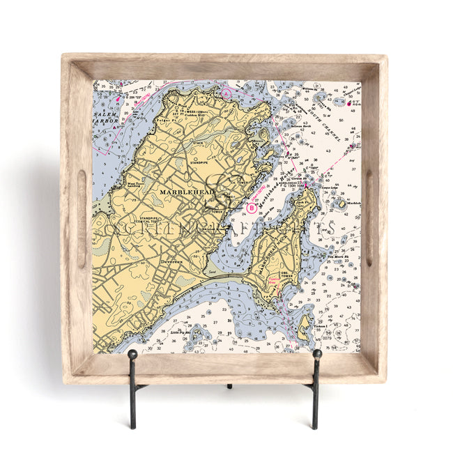 Marblehead, MA- Wood Serving Tray
