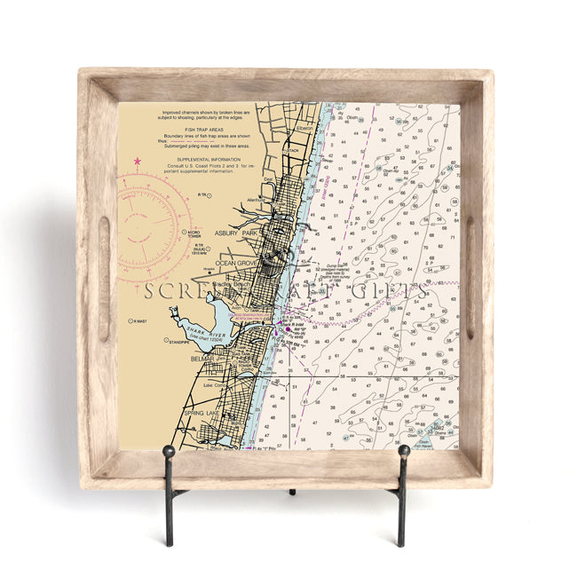 Ocean Grove, NJ  - Wood Serving Tray