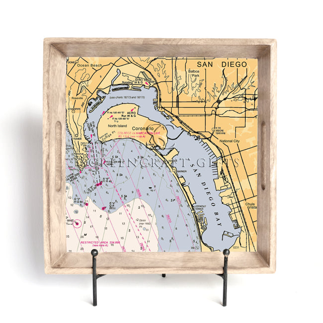 Coronado, CA-  Wood Serving Tray