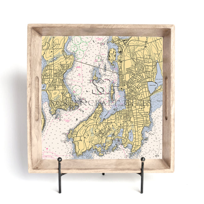 Newport, RI - Wood Serving Tray