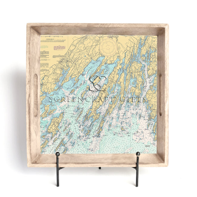 Brunswick, ME - Wood Serving Tray