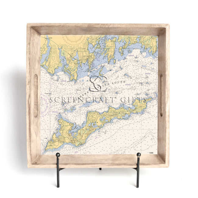 Fishers Island, NY - Wood Serving Tray