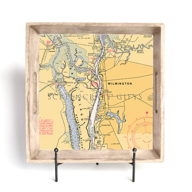 Eagle Island, NC - Wood Serving Tray