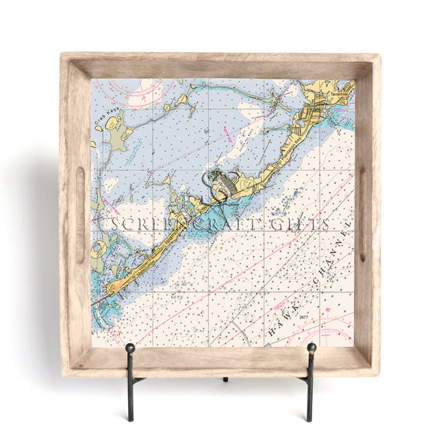 Islamorada, FL- Wood Serving Tray