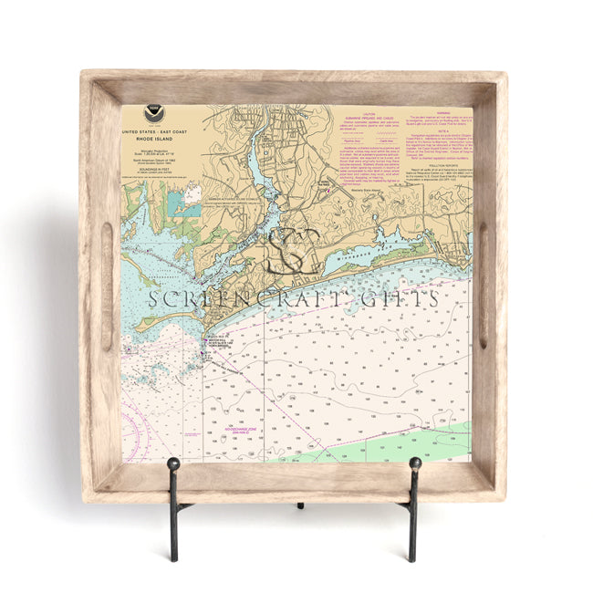 Westerly, RI  - Wood Serving Tray