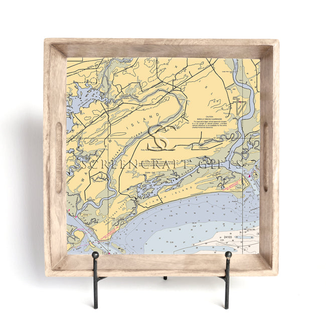 Kiawah Island, SC- Wood Serving Tray