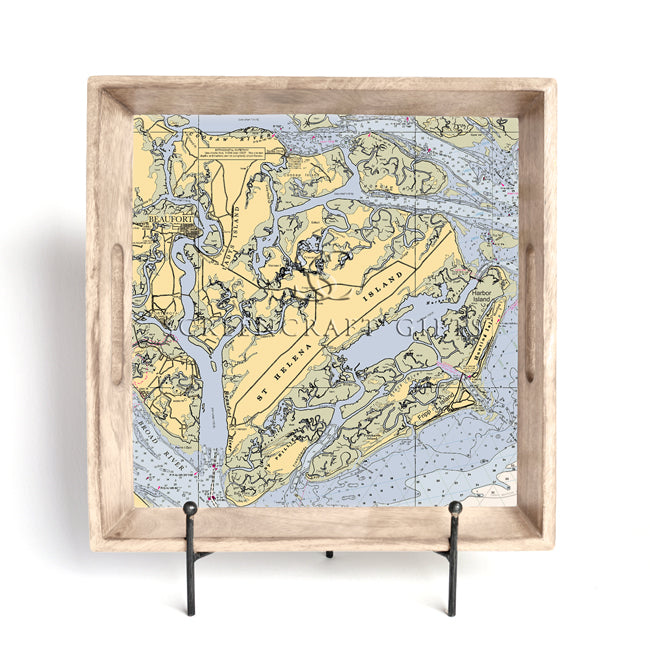 St. Helena, SC - Wood Serving Tray