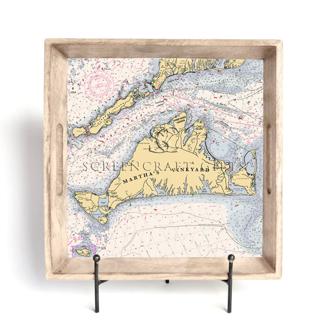 Martha's Vineyard, MA - Wood Serving Tray
