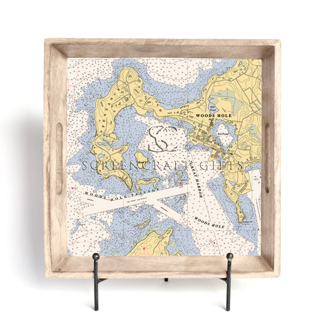 Woods Hole, MA- Wood Serving Tray