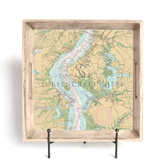 Pennsville, NJ- Wood Serving Tray
