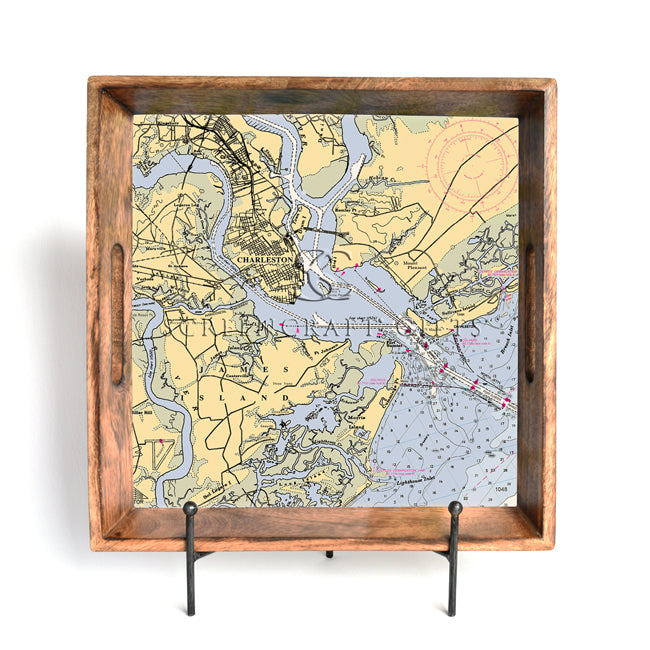 Charleston, SC - Wood Serving Tray