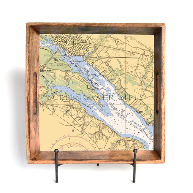 Washington, NC- Wood Serving Tray