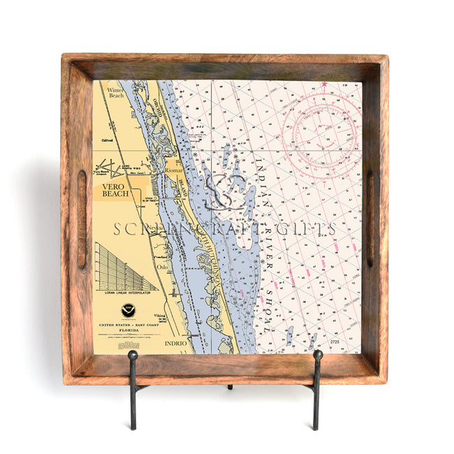 Vero Beach, FL - Wood Serving Tray