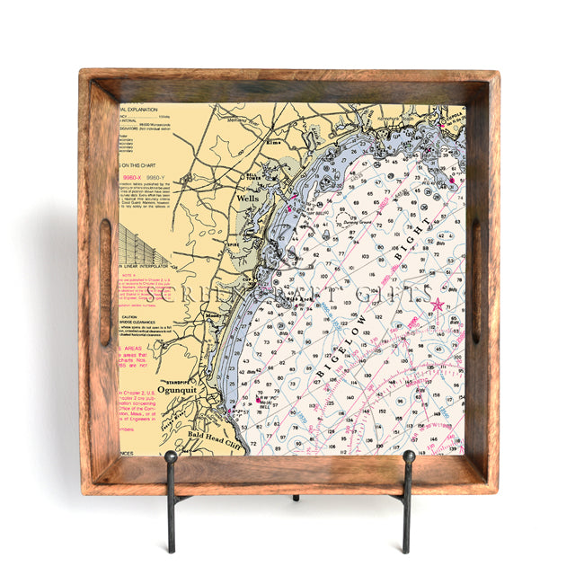 Wells Beach, ME - Wood Serving Tray