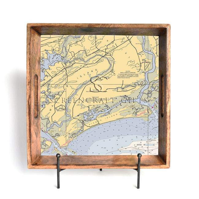 Kiawah Island, SC- Wood Serving Tray
