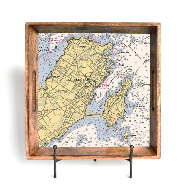 Marblehead, MA- Wood Serving Tray
