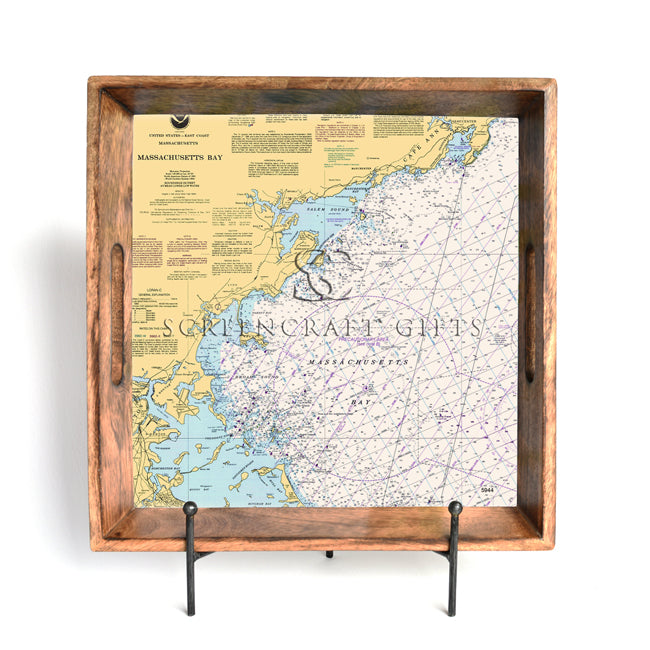 Massachusetts Bay - Wood Serving Tray