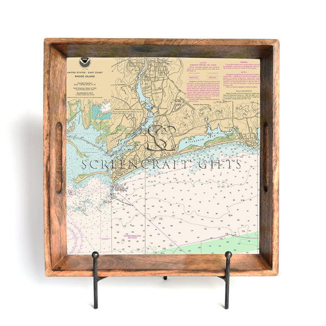 Westerly, RI  - Wood Serving Tray