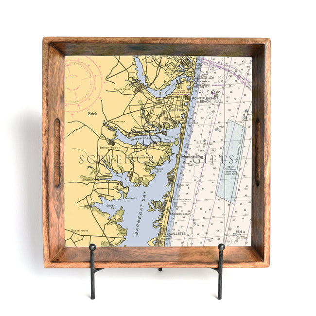Point Pleasant, NJ- Wood Serving Tray