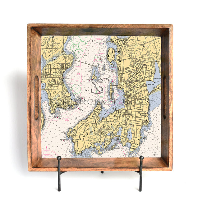 Newport, RI - Wood Serving Tray