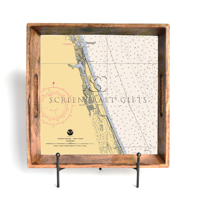 Palm Coast, FL - Wood Serving Tray