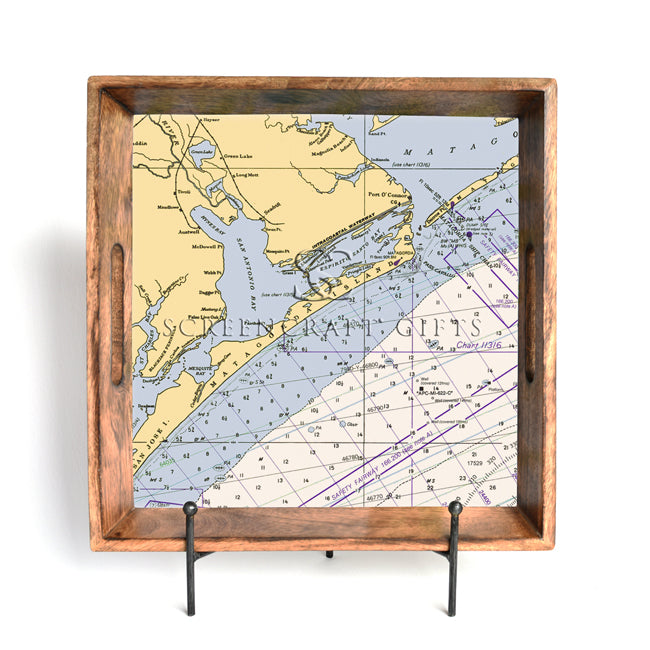 Matagorda Island, TX- Wood Serving Tray