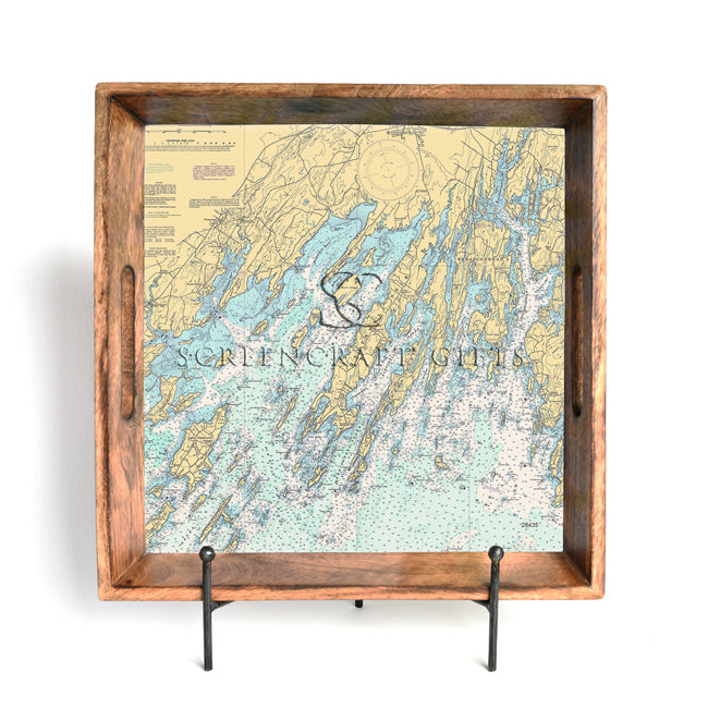 Brunswick, ME - Wood Serving Tray