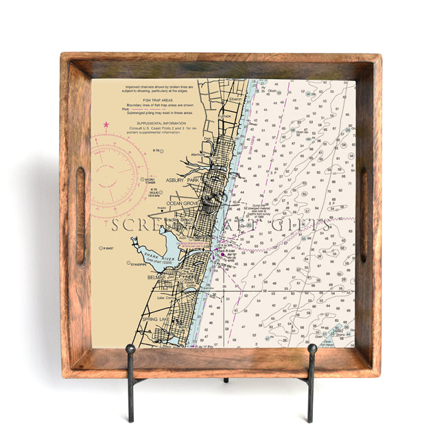 Ocean Grove, NJ  - Wood Serving Tray