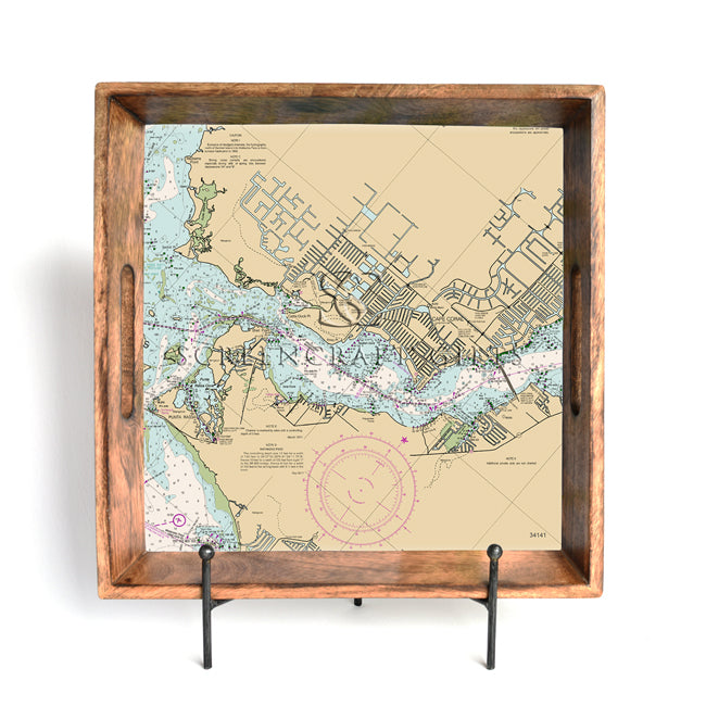 Cape Coral, FL - Wood Serving Tray