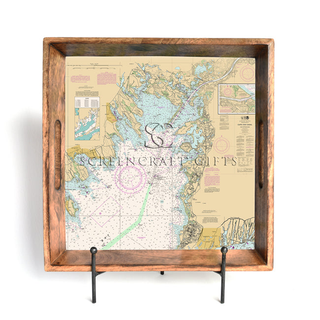 Buzzards Bay,  MA - Wood Serving Tray