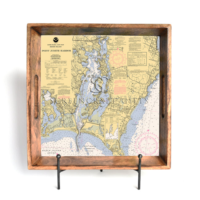 Point Judith, RI- Wood Serving Tray