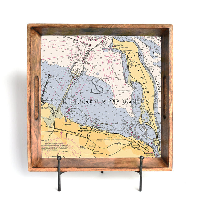 Sandy Hook, NJ - Wood Serving Tray