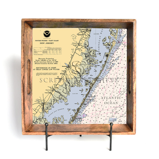 Long Beach Island, NJ- Wood Serving Tray