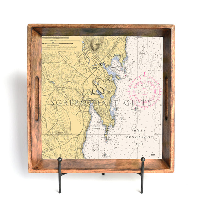 Rockport, ME - Wood Serving Tray