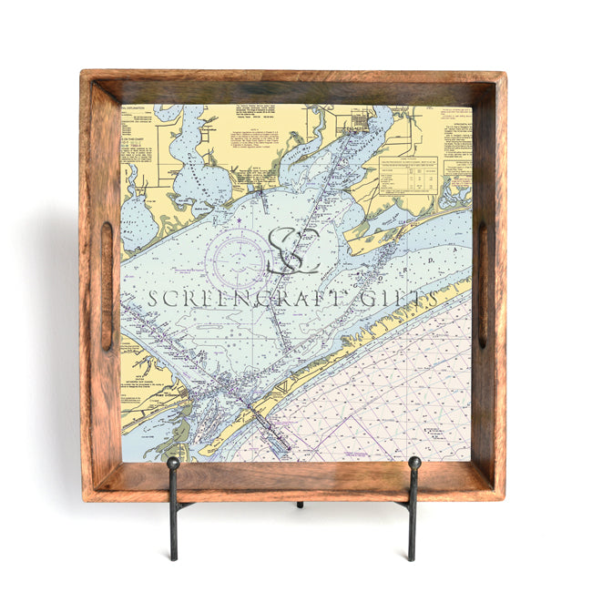 Matagorda Bay, TX- Wood Serving Tray
