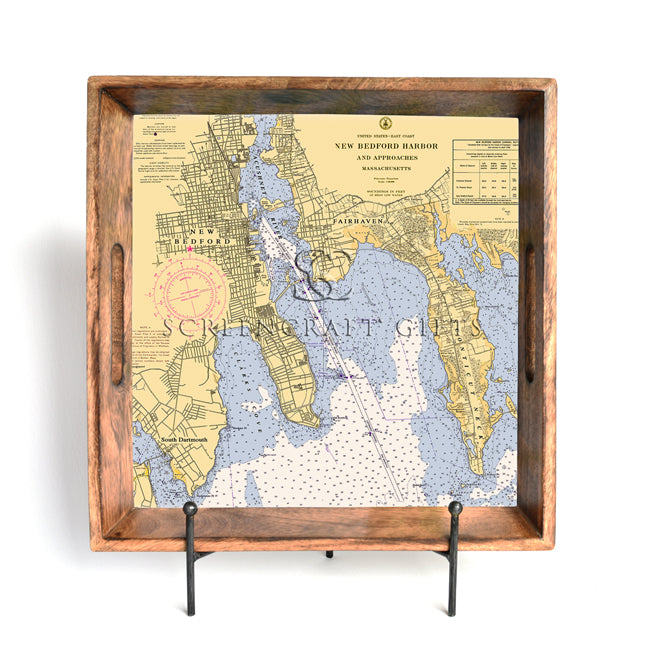 New Bedford, MA- Wood Serving Tray