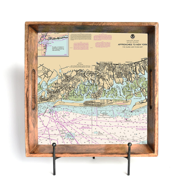 Long Beach, NY- Wood Serving Tray