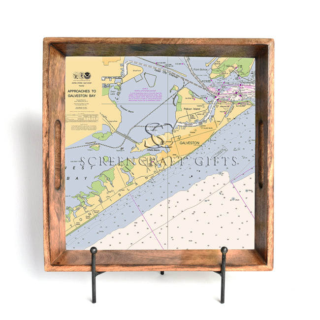 Galveston, TX - Wood Serving Tray
