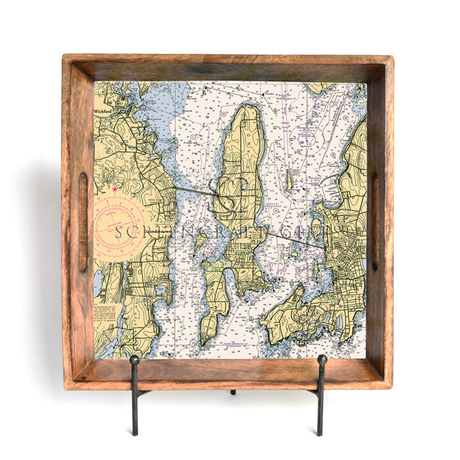 Wickford to Newport, RI- Wood Serving Tray