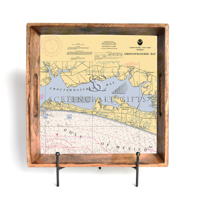Destin, FL - Wood Serving Tray